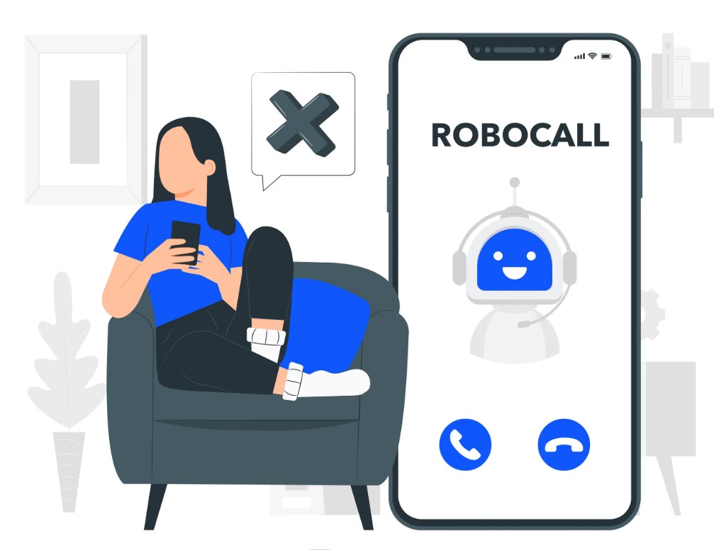 A phone showing an incoming call from an unknown number