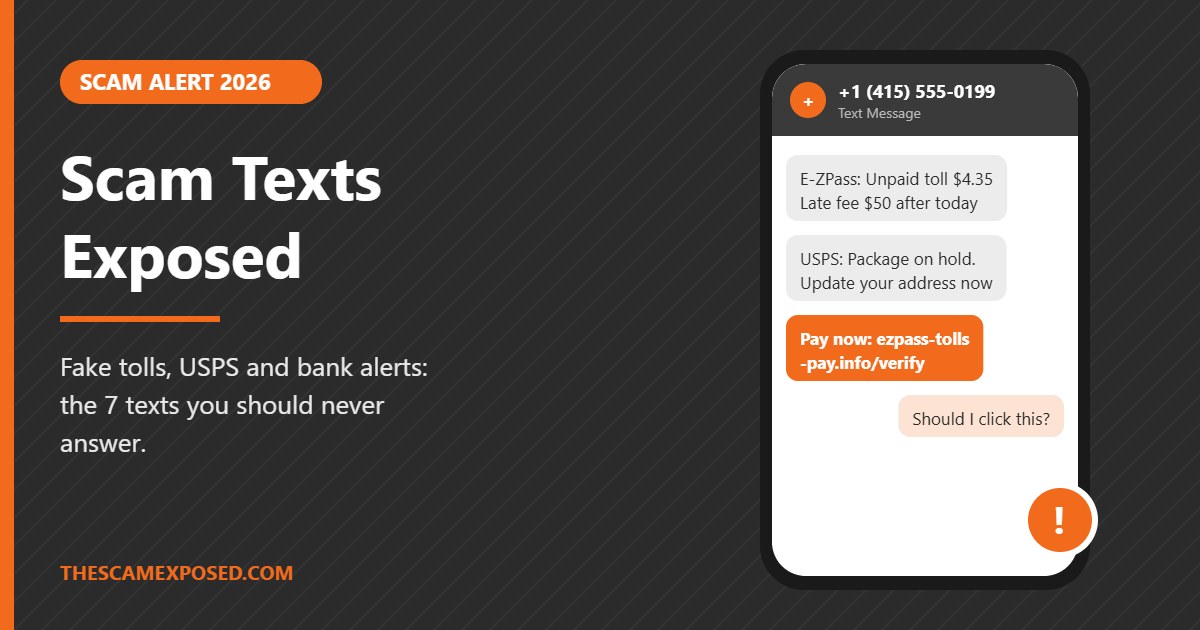 Scam Text Messages in 2026: The 7 Texts to Never Answer