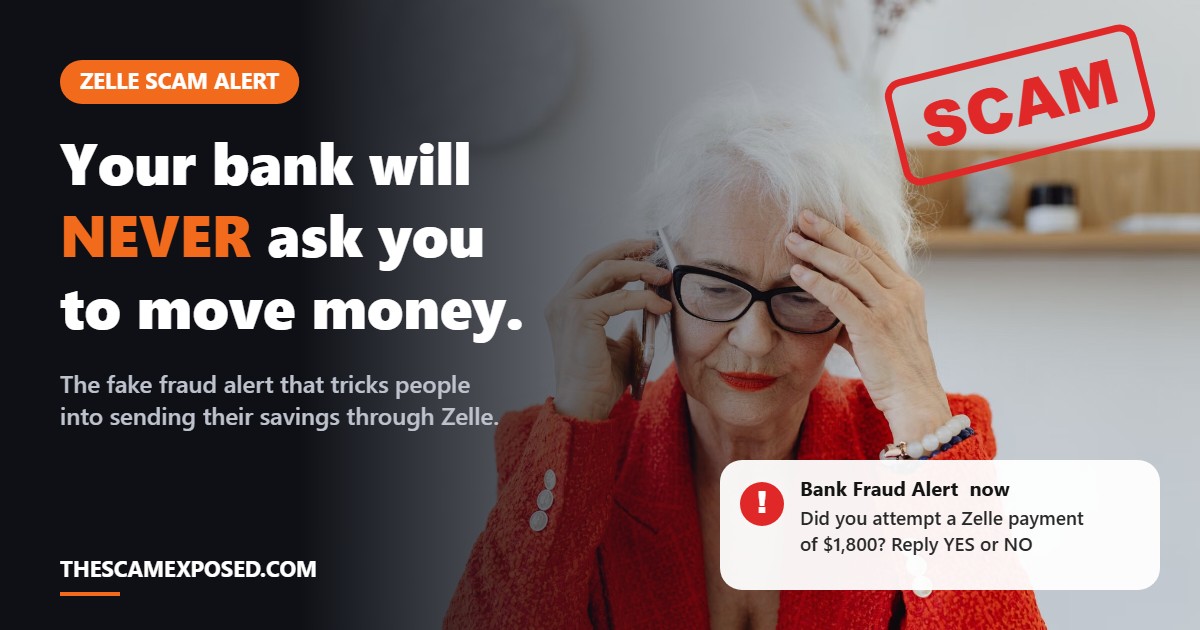 Zelle Scam: The Fake Bank Fraud Alert That Tells You to Send Money